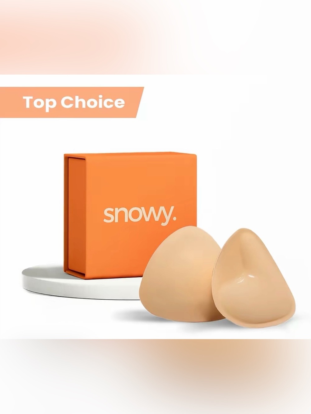 Snowy Nude Adhesive Bra Inserts - Seamless Shape Enhancers